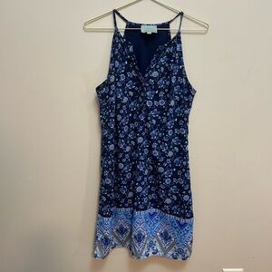 Floral Blue Patterned Dress